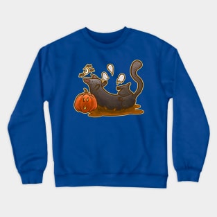 Playful Halloween Kitty Crewneck Sweatshirt